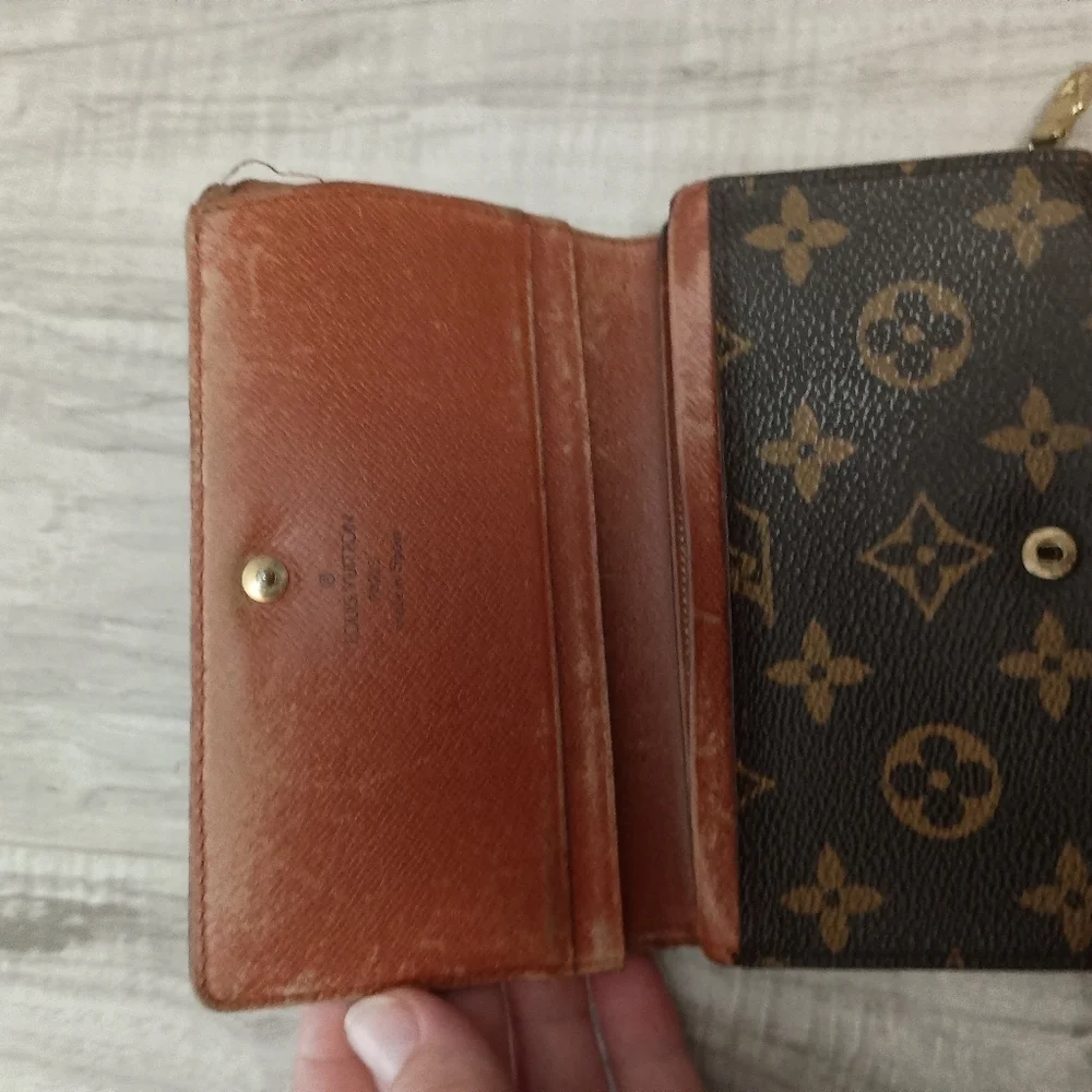 Authentic Louis Vuitton Monogram Porte-Monnaie Tresor Wallet
